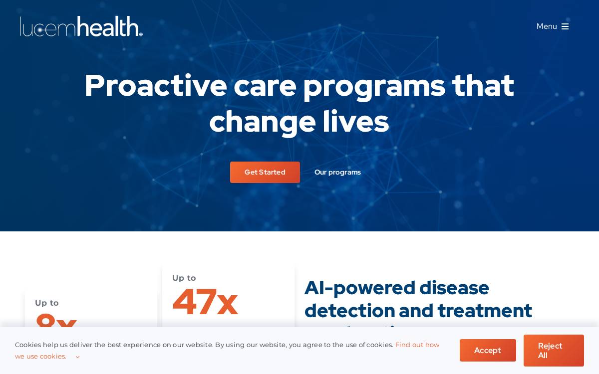 Lucem Health website preview