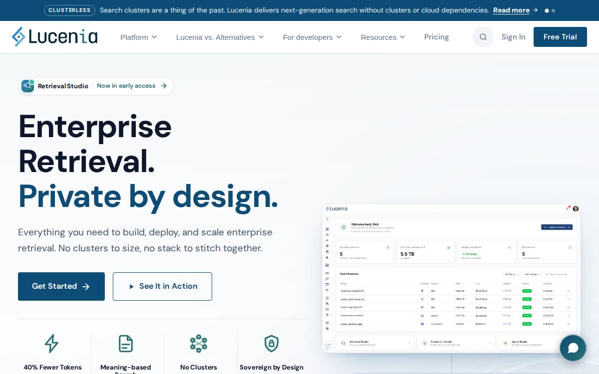 Lucenia website preview