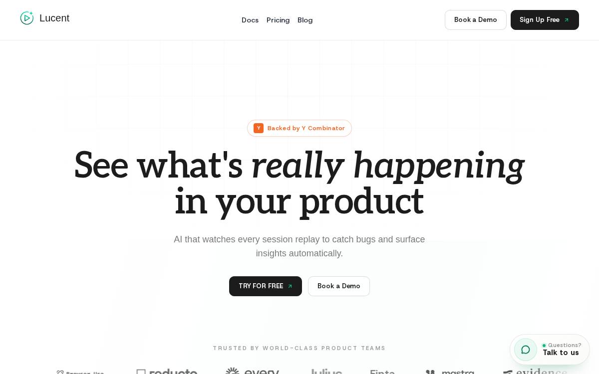 Lucent website preview