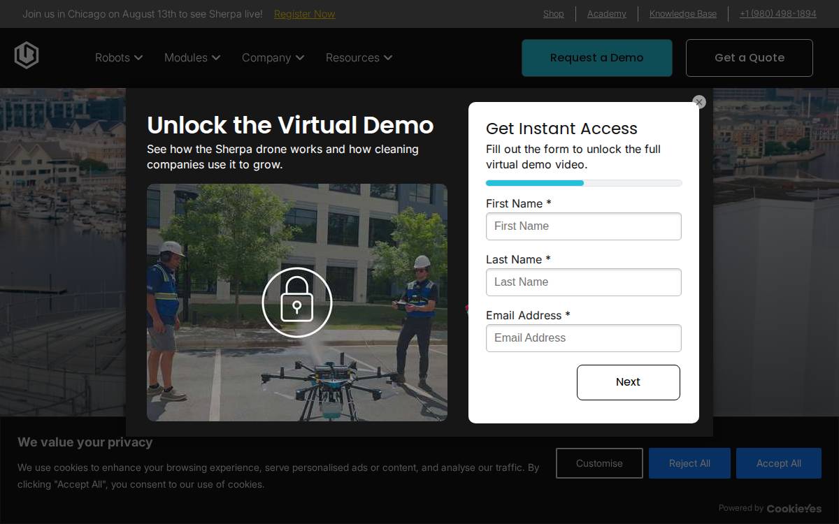 Lucid Bots website preview