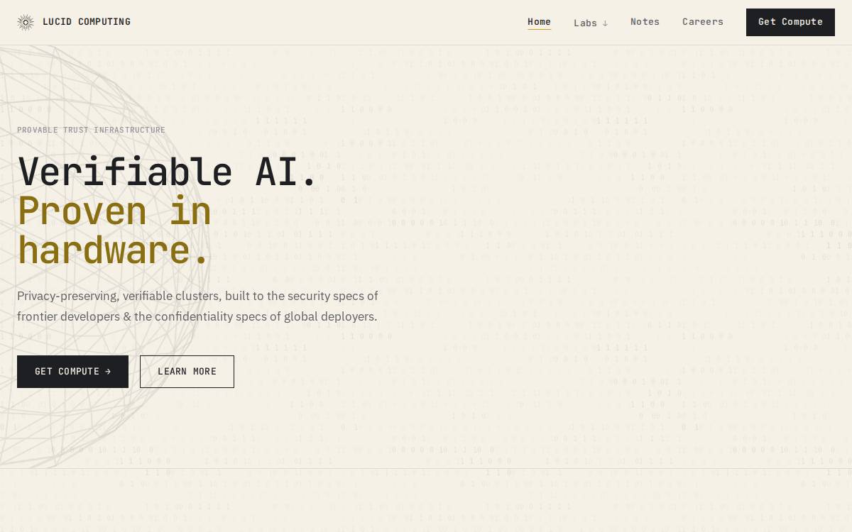 Lucid Computing website preview