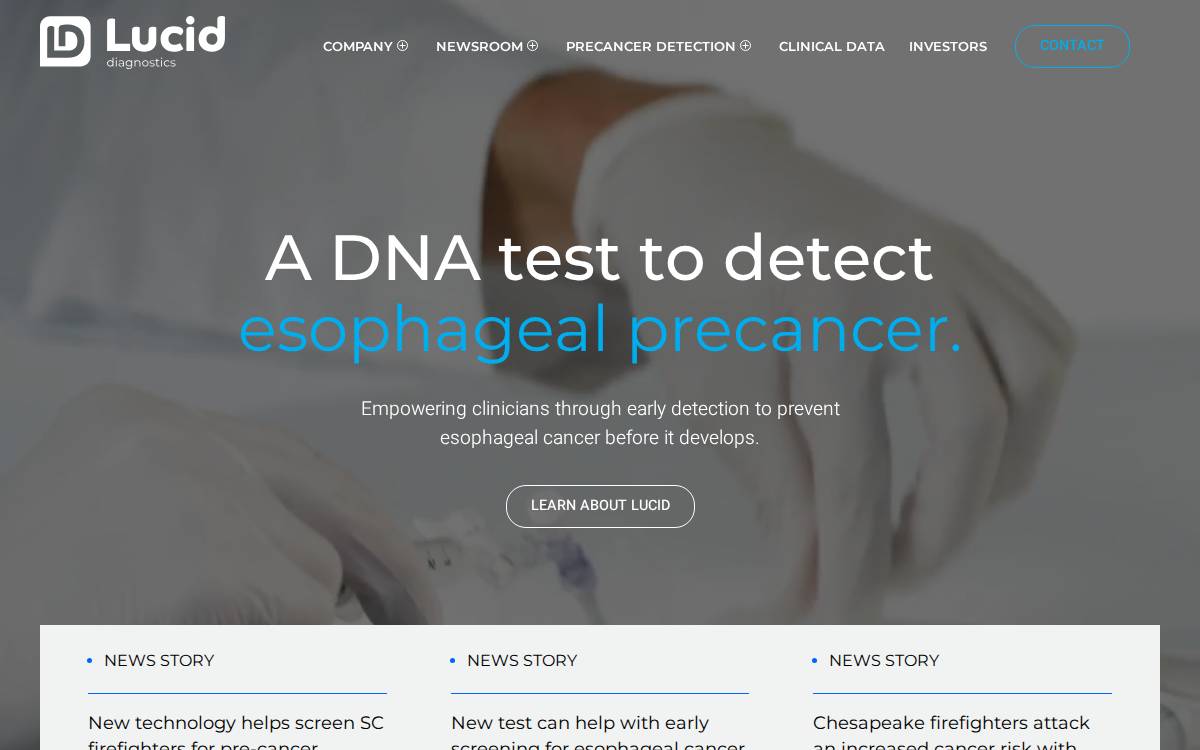 Lucid Diagnostics website preview