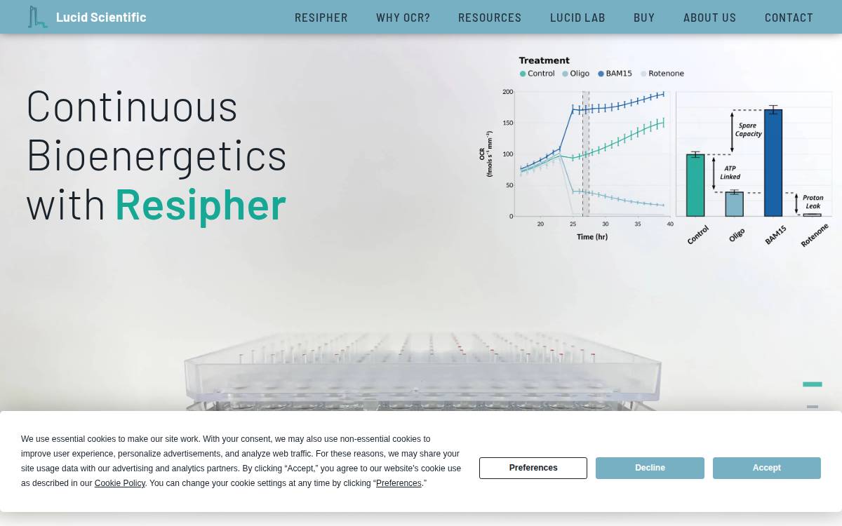 Lucid Scientific website preview