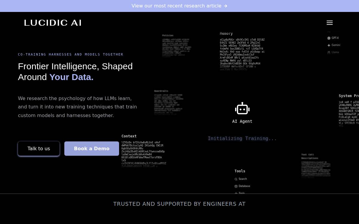 Lucidic AI website preview