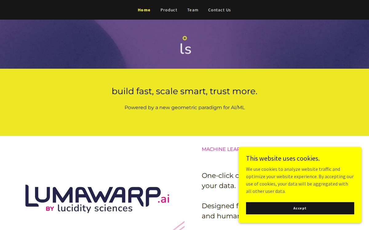 Luciditysciences website preview