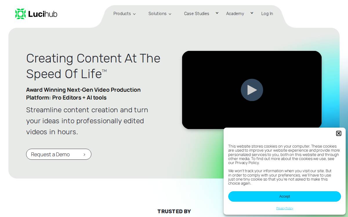 Lucihub website preview
