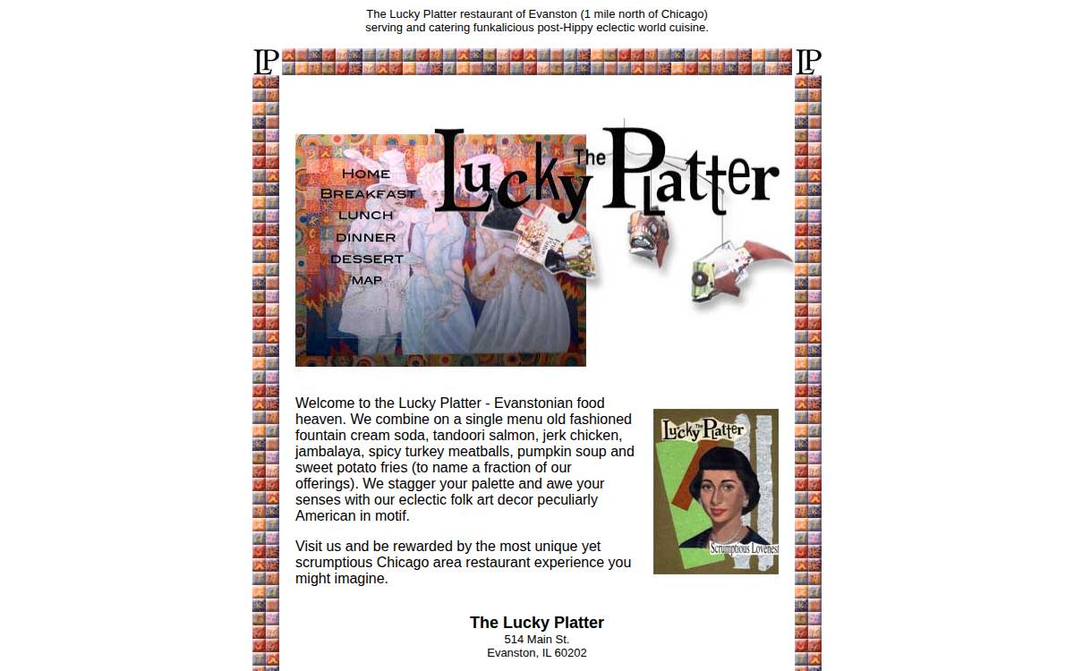 Lucky Platter Restaurant website preview