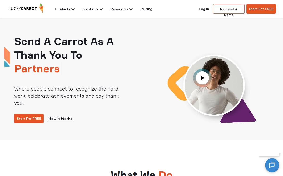 Luckycarrotapp website preview