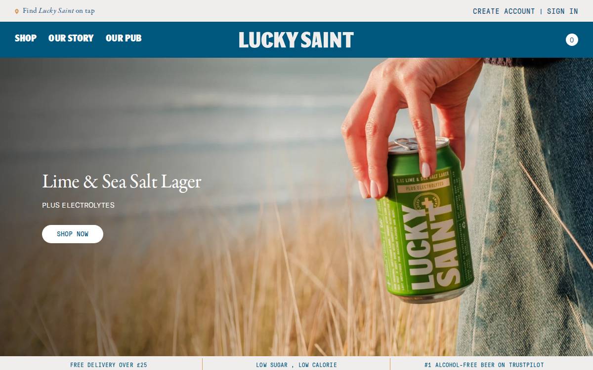 Lucky Saint website preview