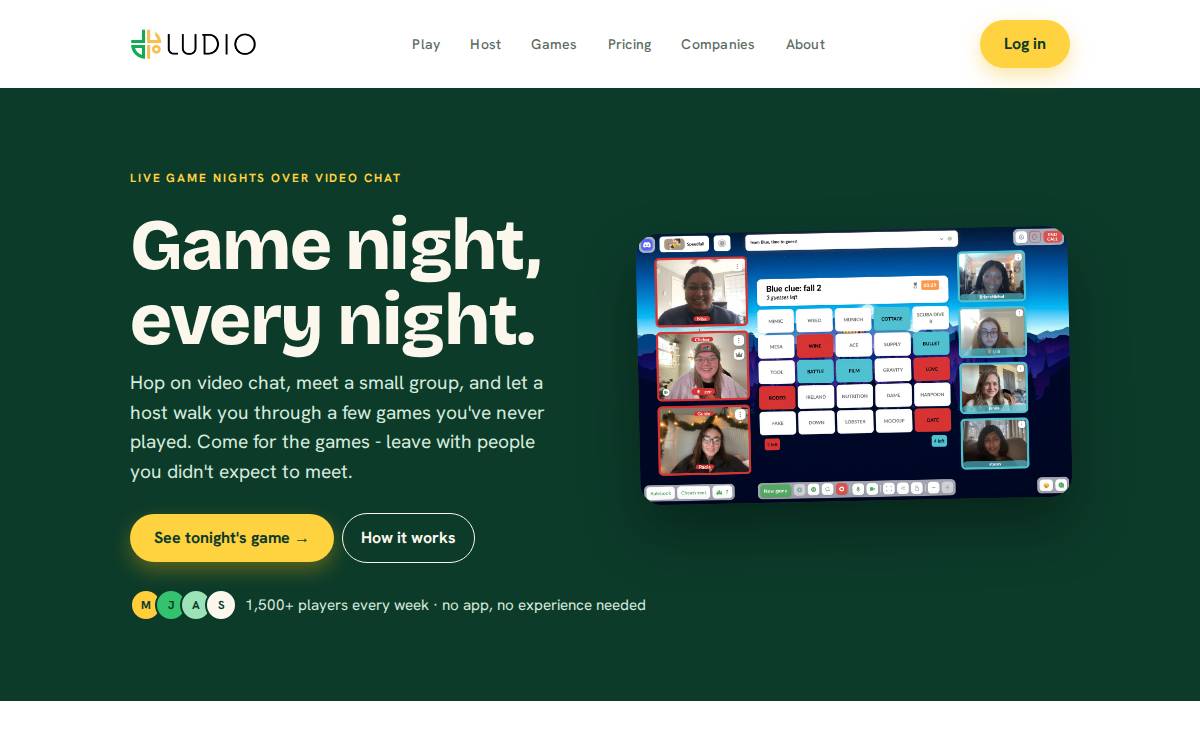 Ludio website preview