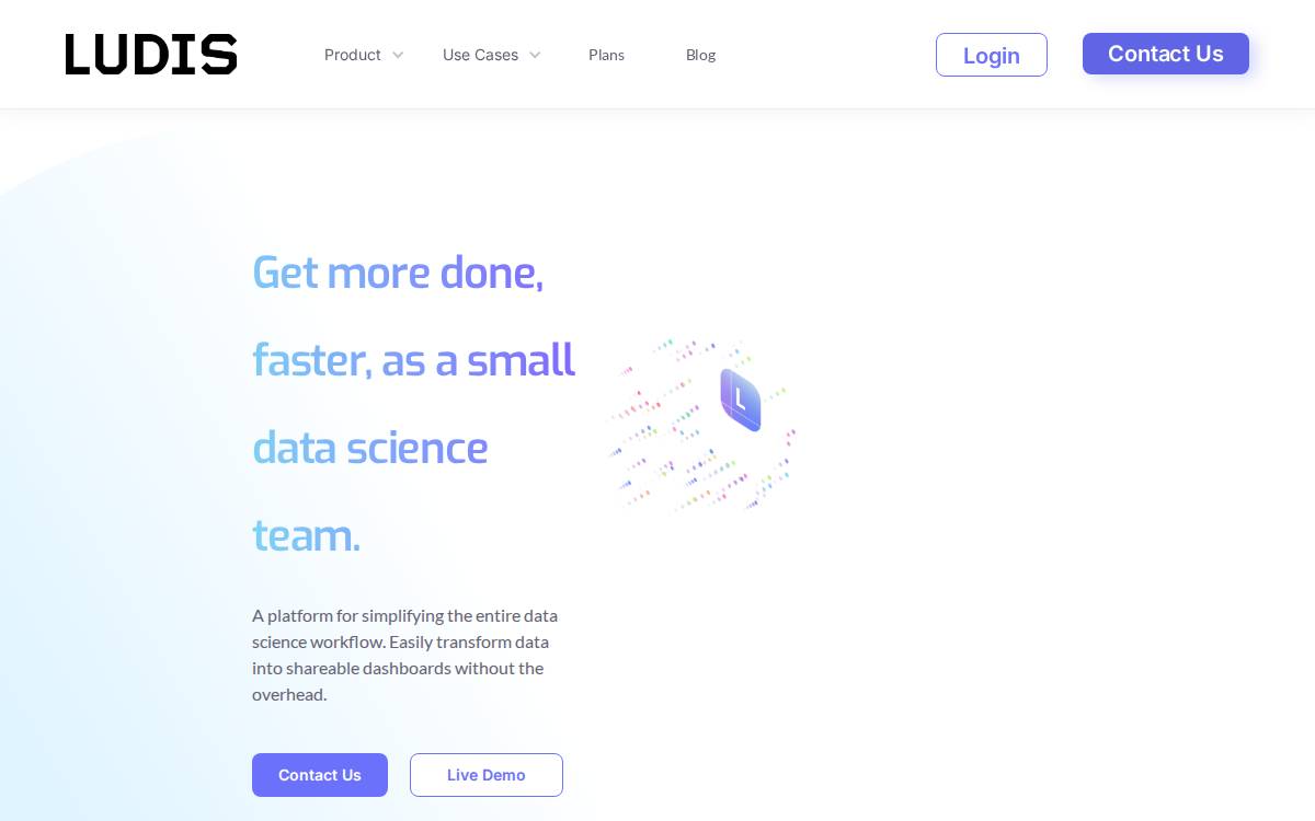 Ludis Analytics website preview