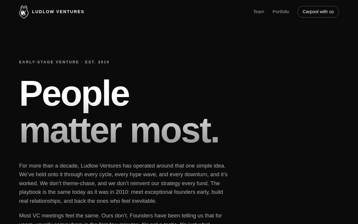 Ludlow Ventures website preview