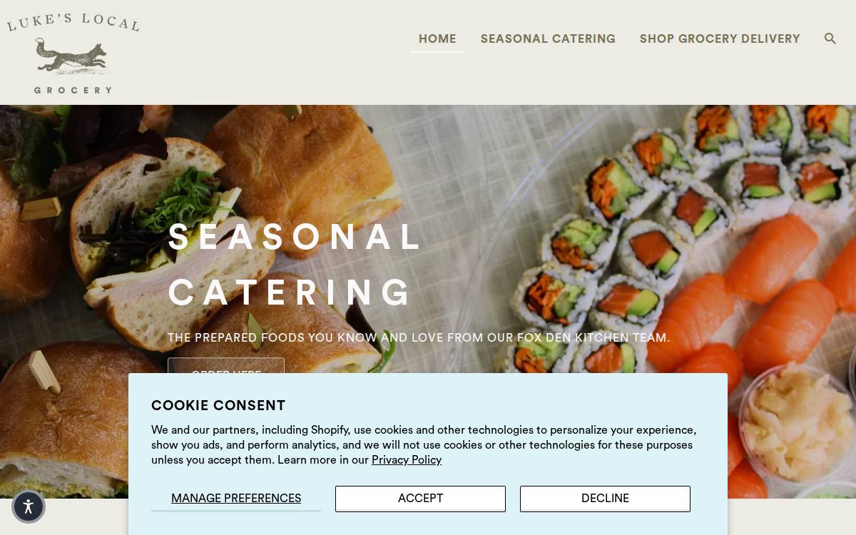 Luke's Local website preview
