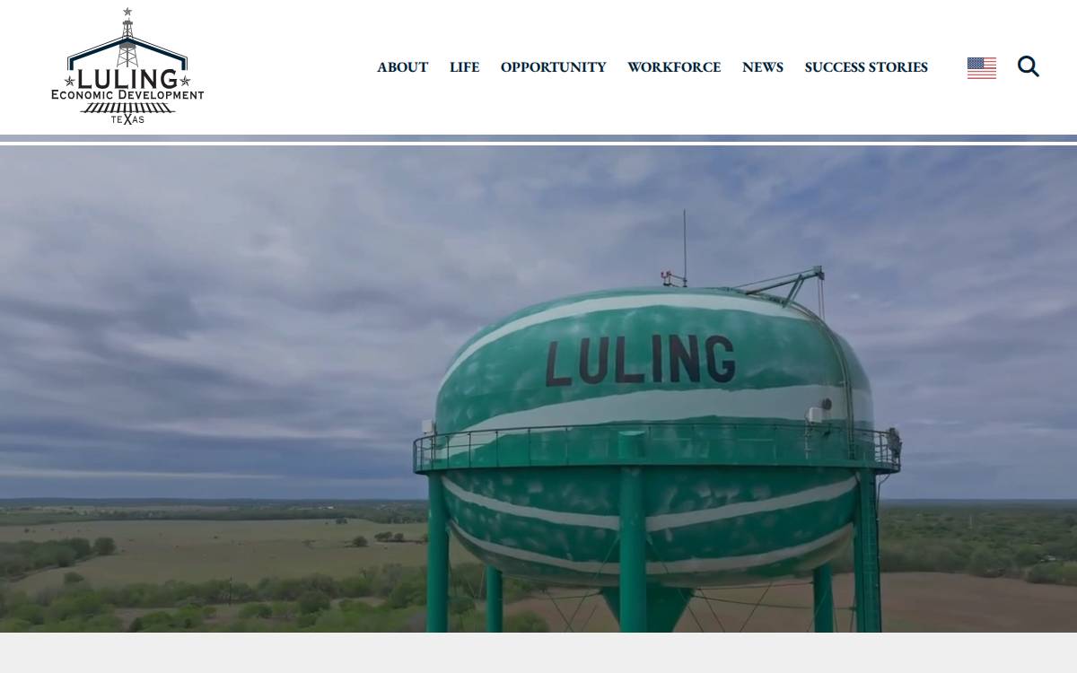 Luling, TX Economic Development website preview