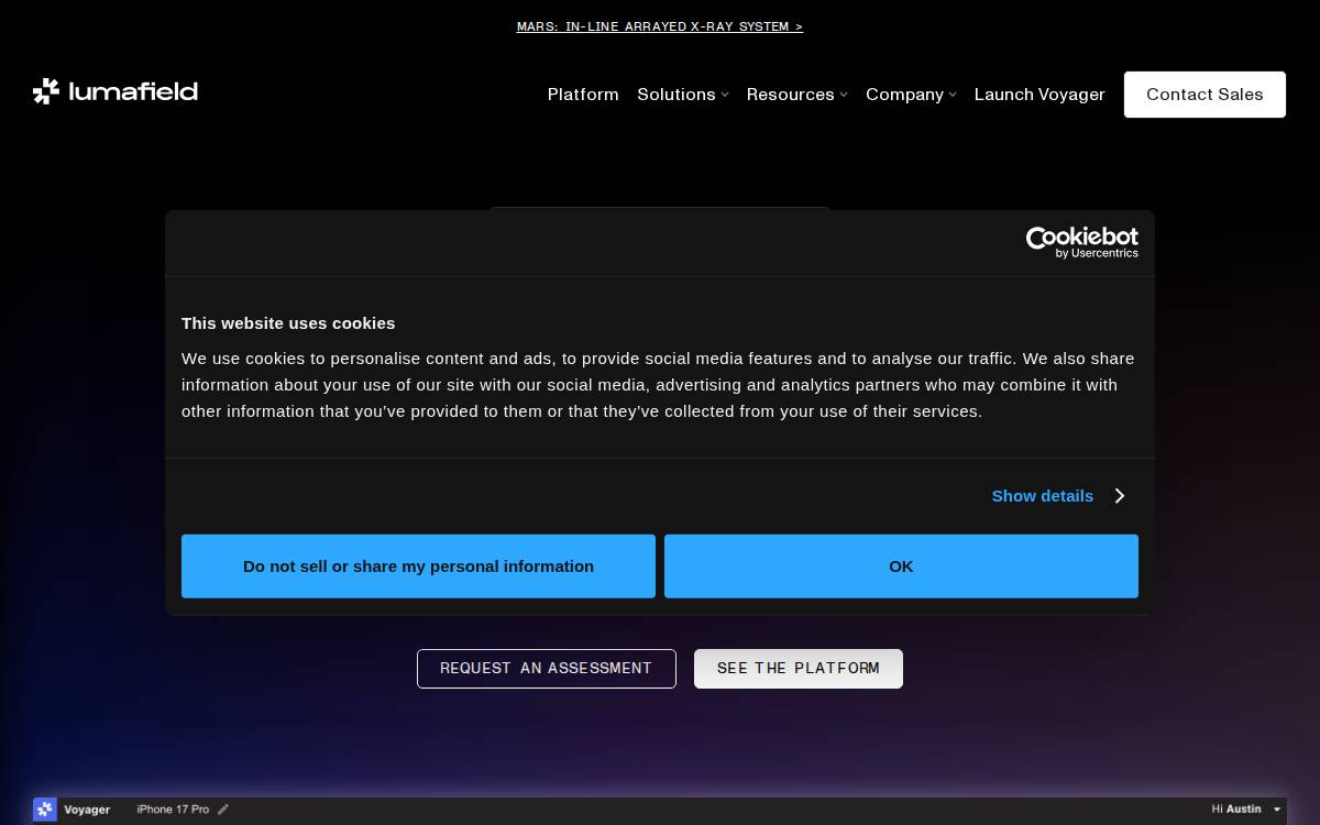 Lumafield website preview