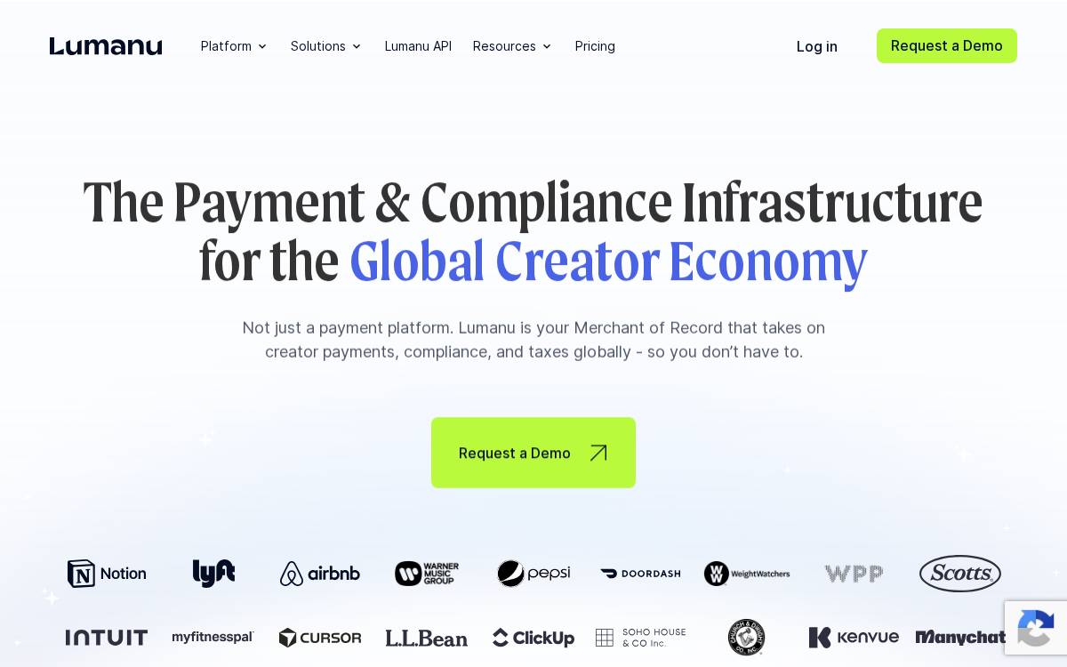 Lumanu website preview