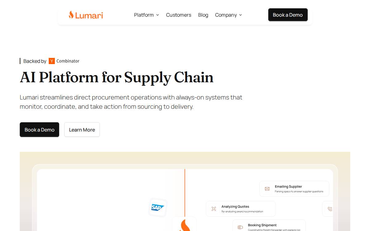 Lumari website preview