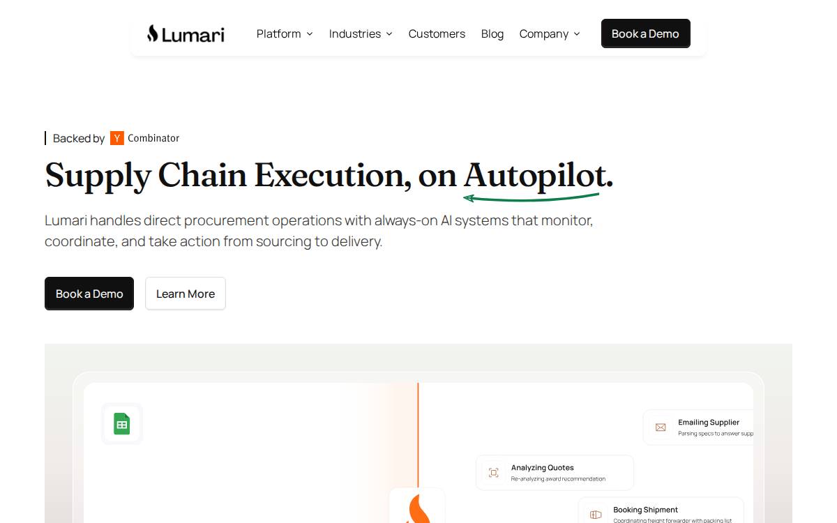 Lumari website preview