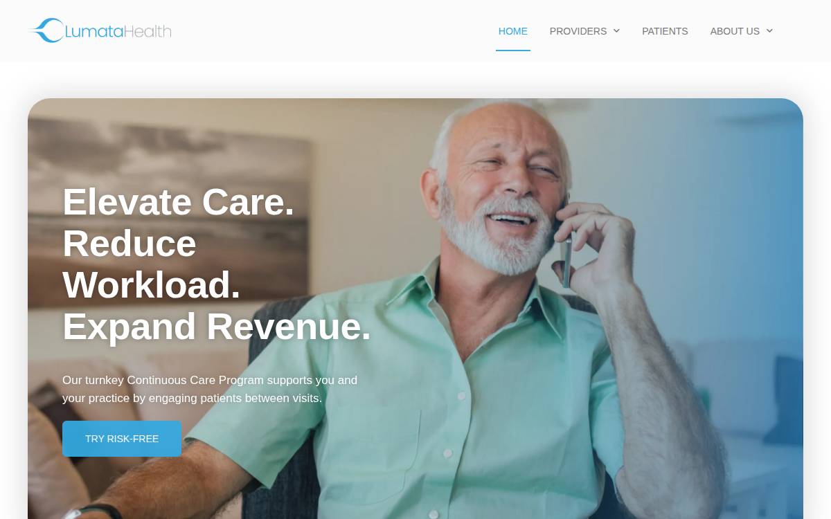 Lumata Health website preview