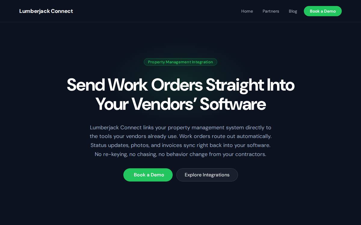 Lumberjack Technologies website preview