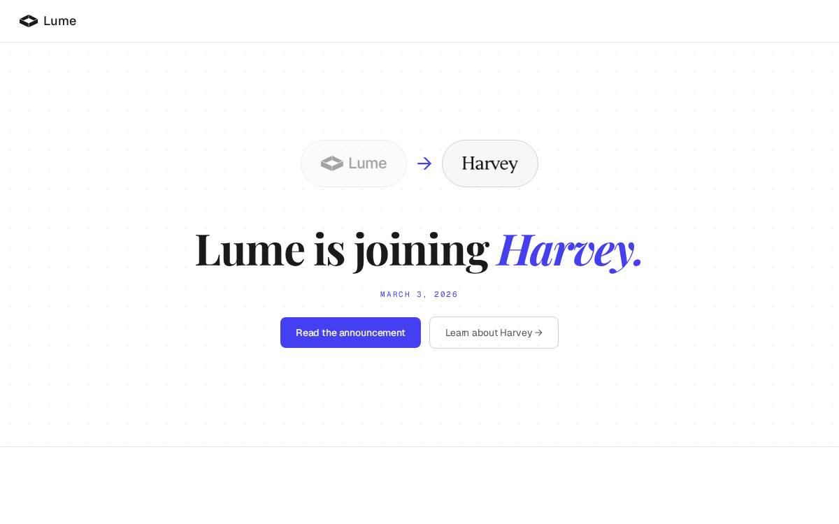 Lume website preview