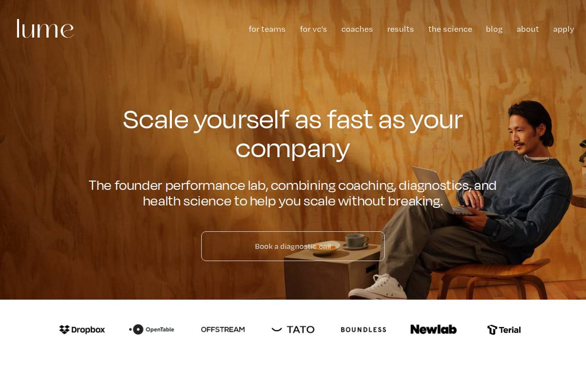 Lume website preview