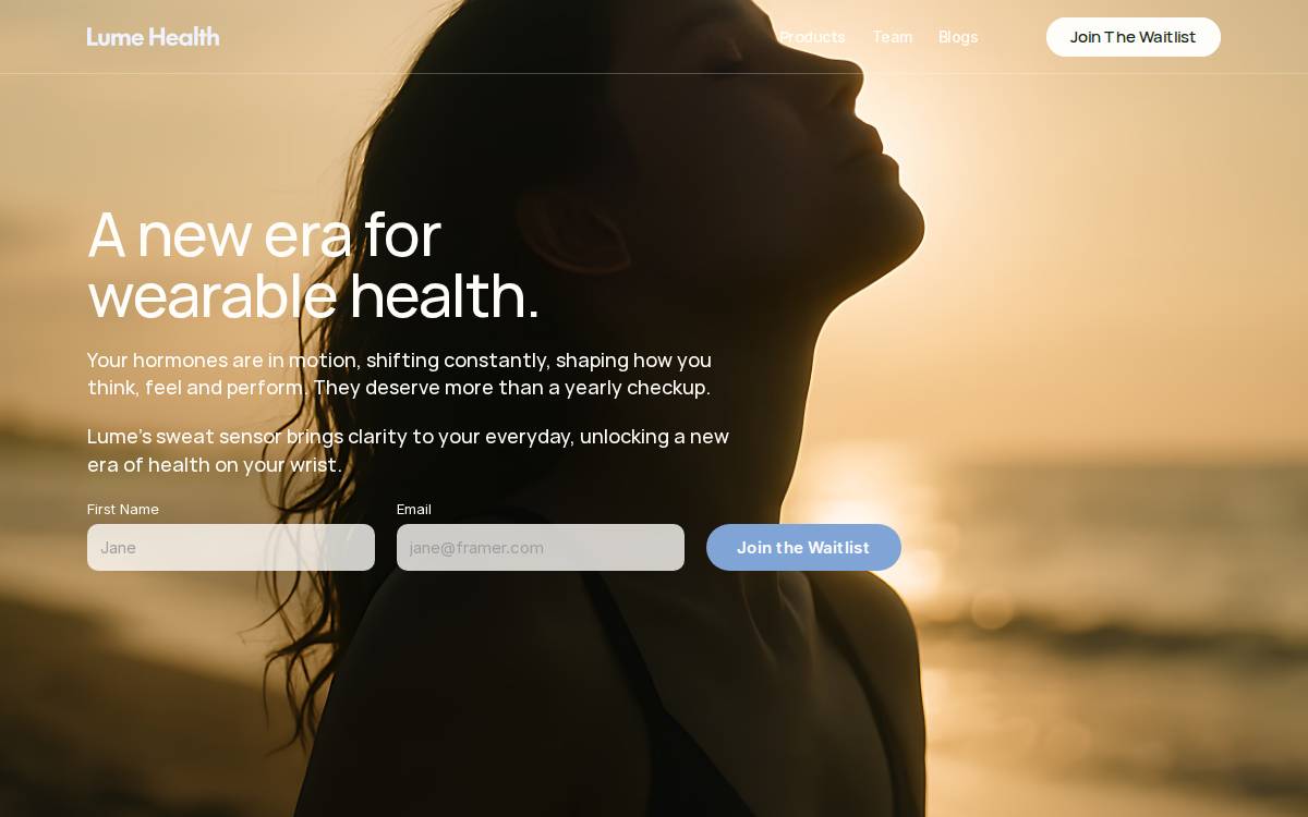 Lumehealth website preview