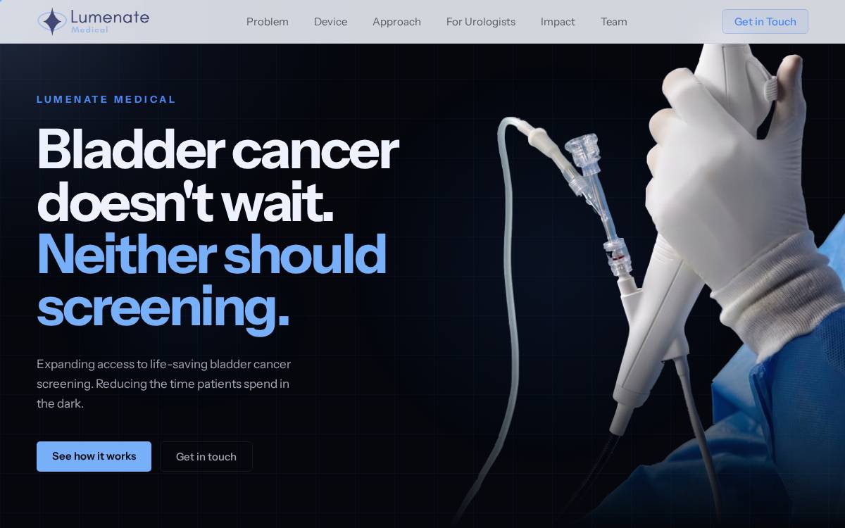 Lumenate Medical website preview