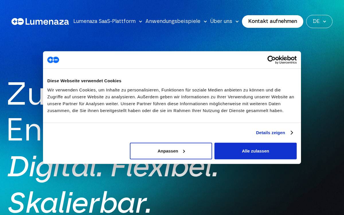 Lumenaza website preview
