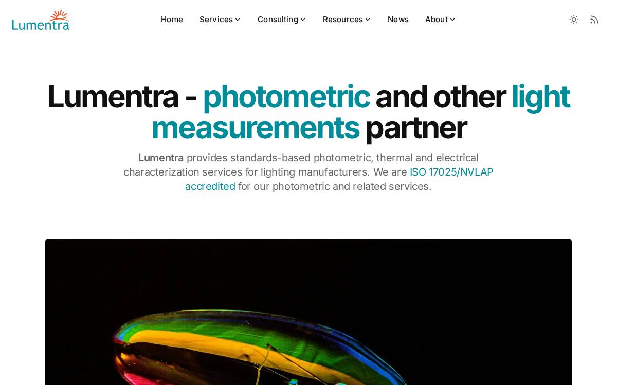 Lumentra website preview
