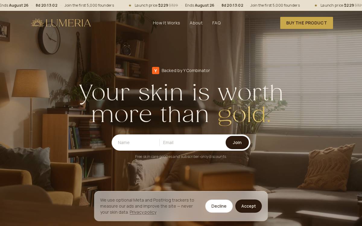 Lumeria website preview