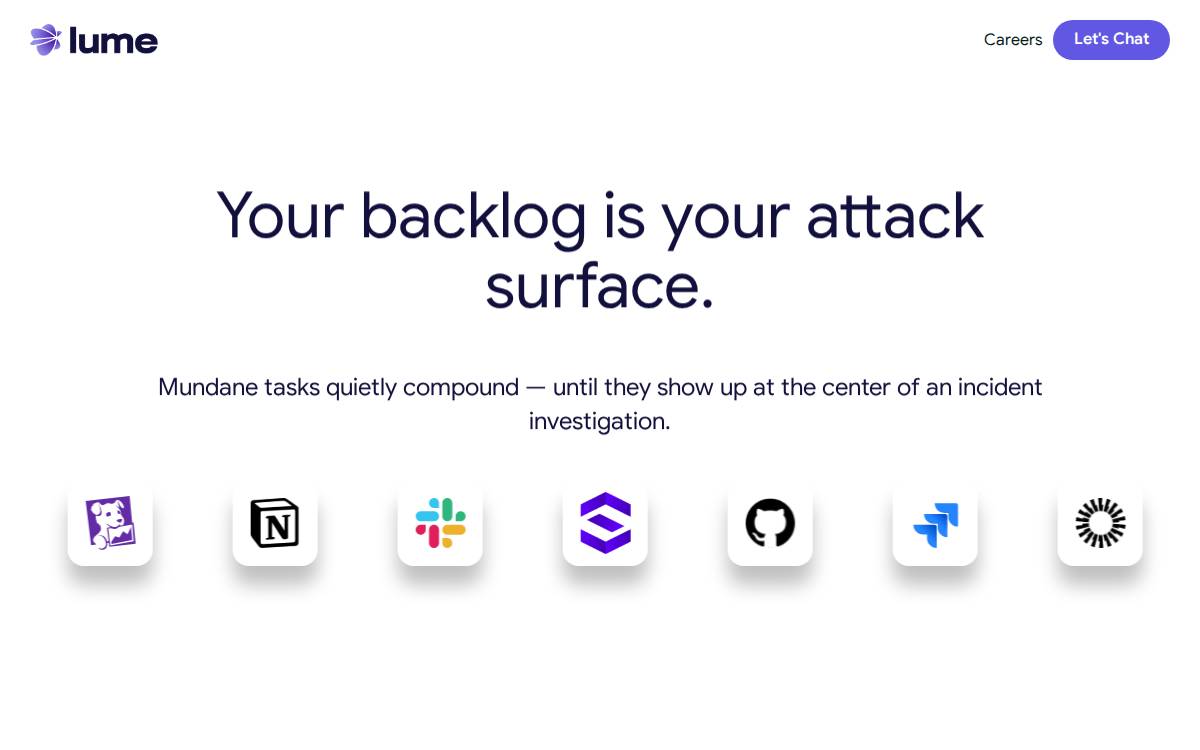 Lumesecurity website preview