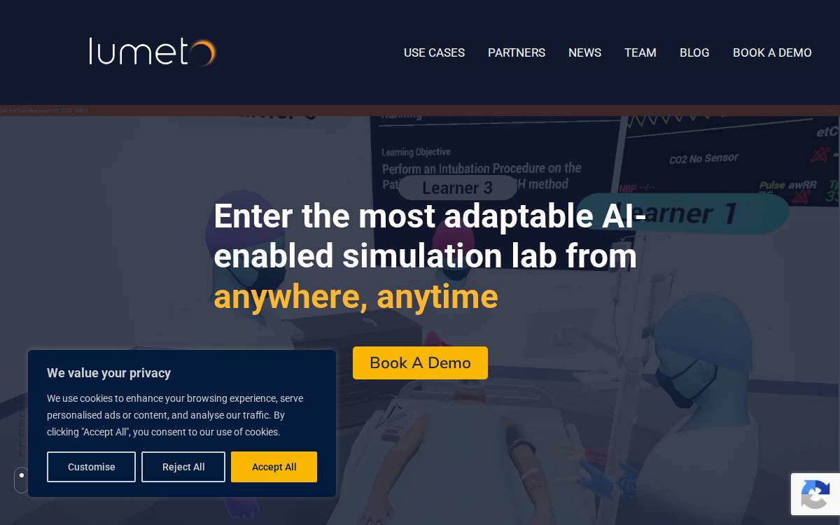 Lumeto website preview