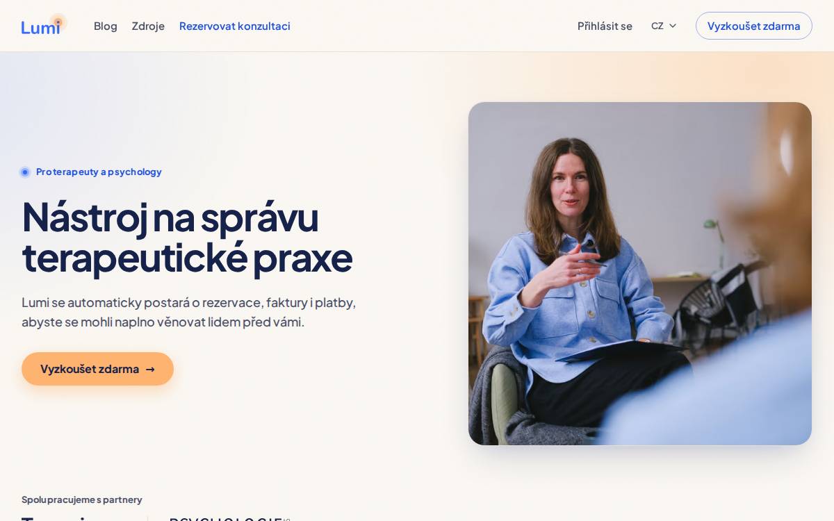 Lumi App website preview