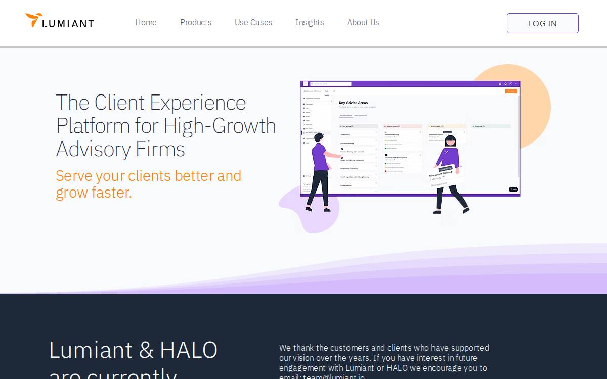 Lumiant website preview