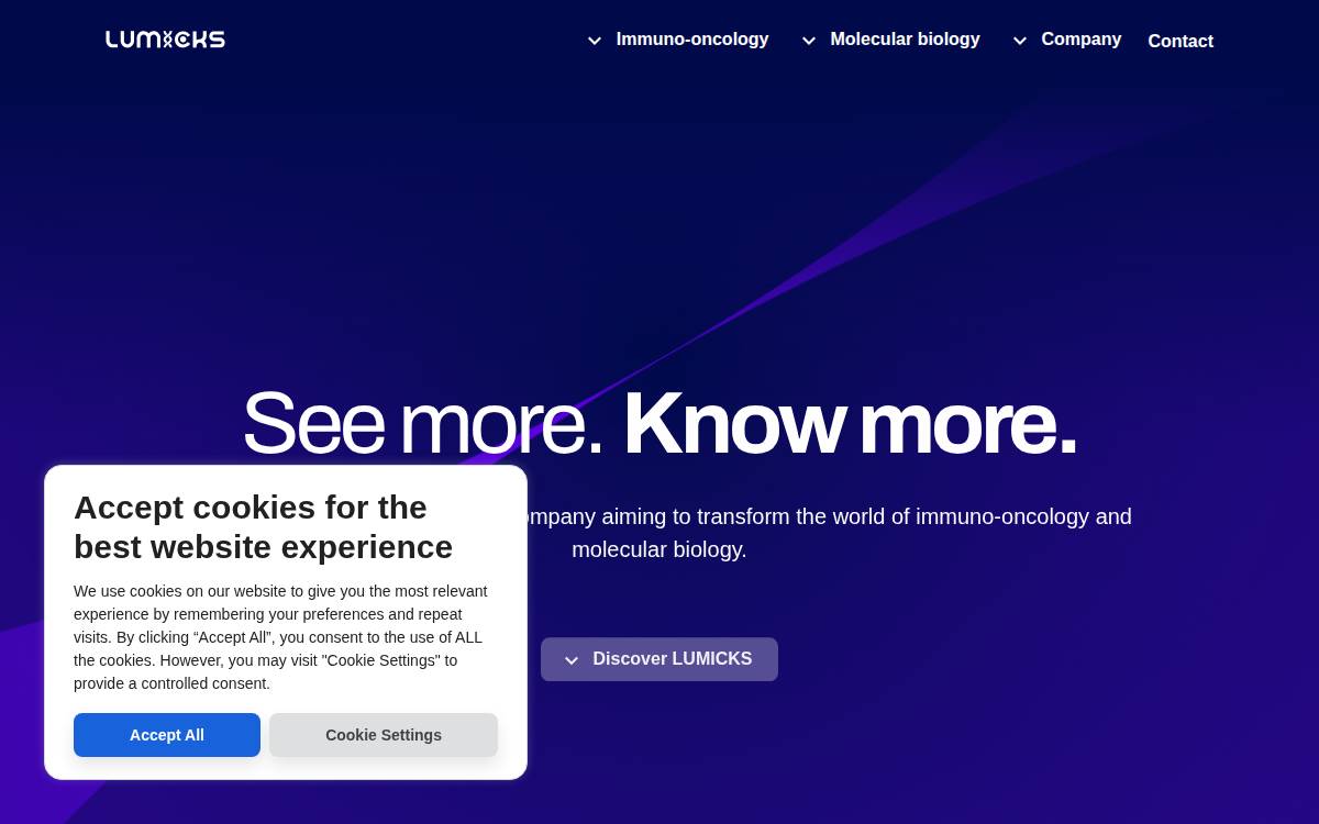 LUMICKS website preview