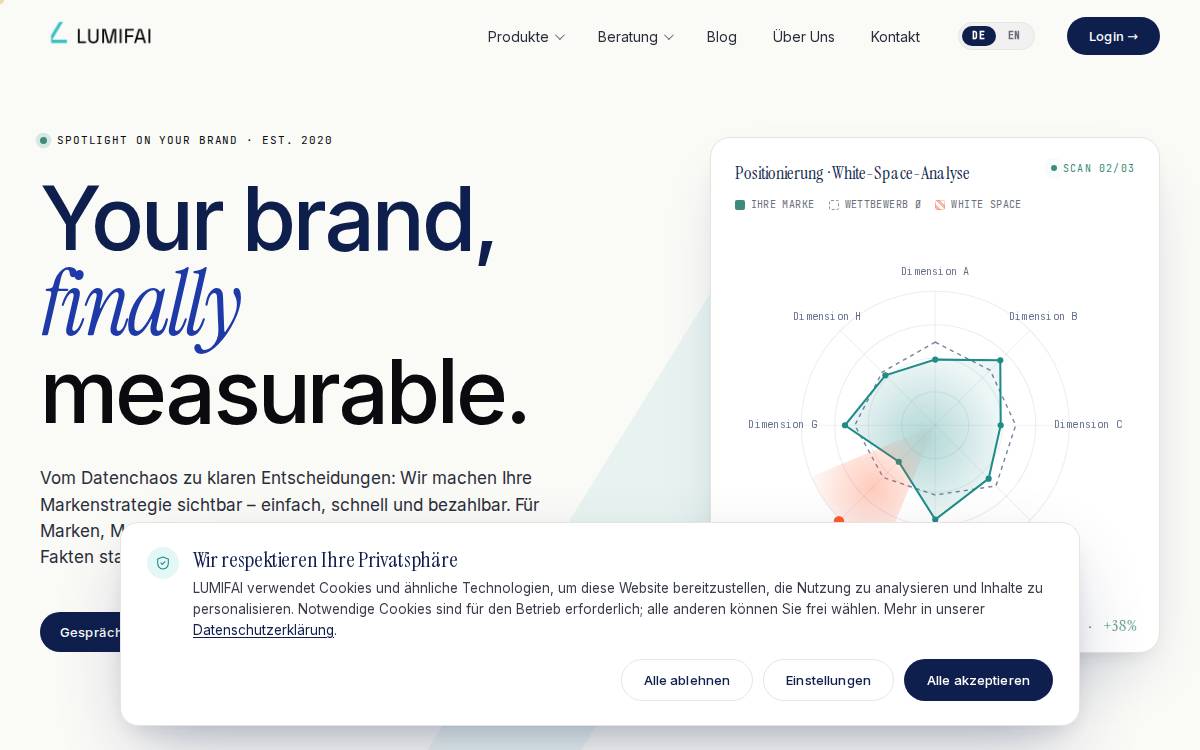 Lumifai website preview