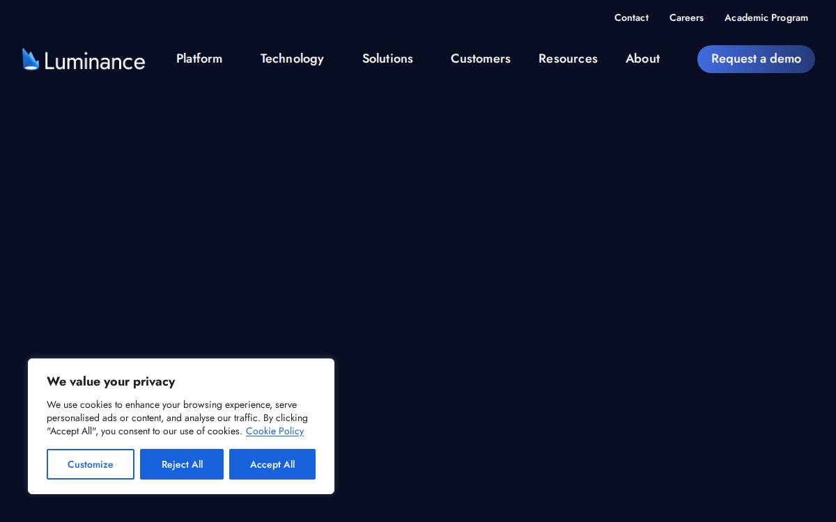 Luminance website preview