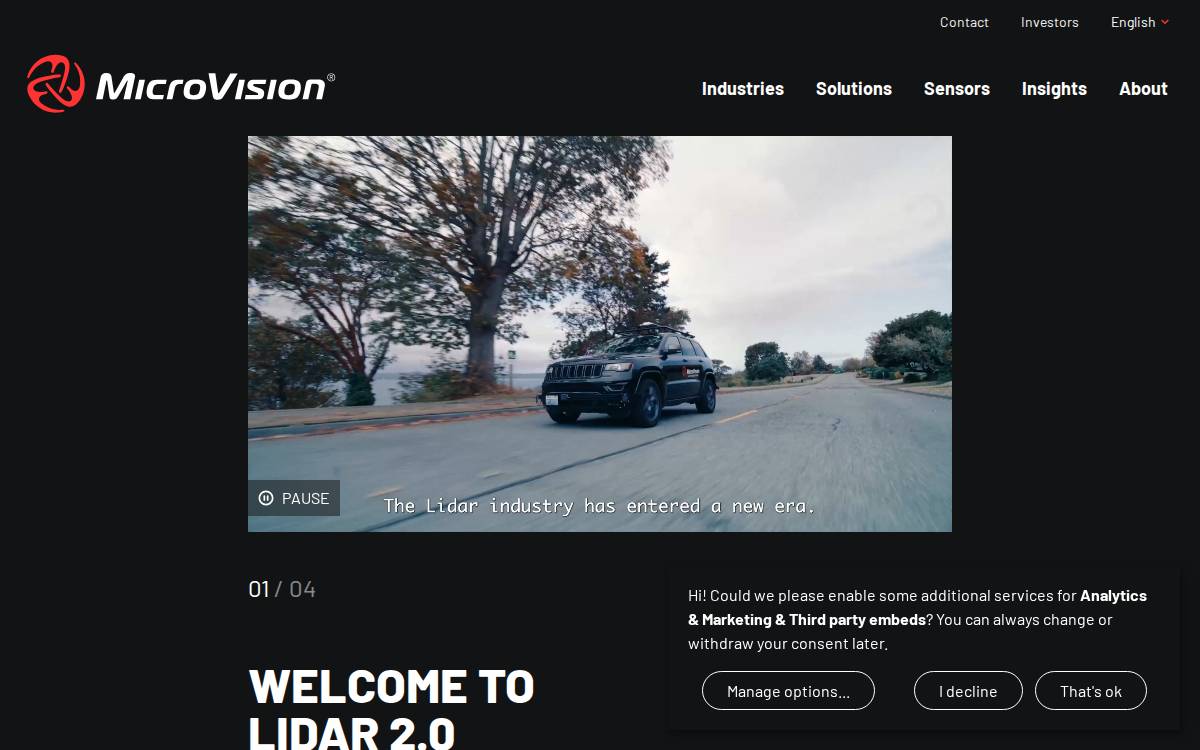 Luminar (exited) website preview