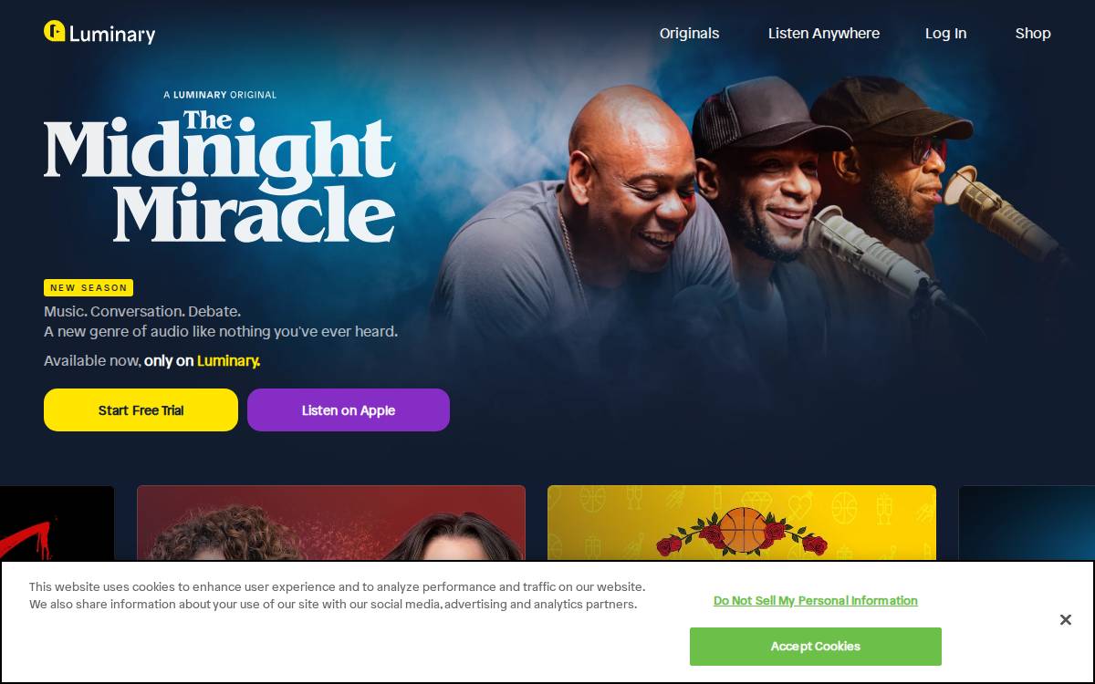 Luminary Media website preview