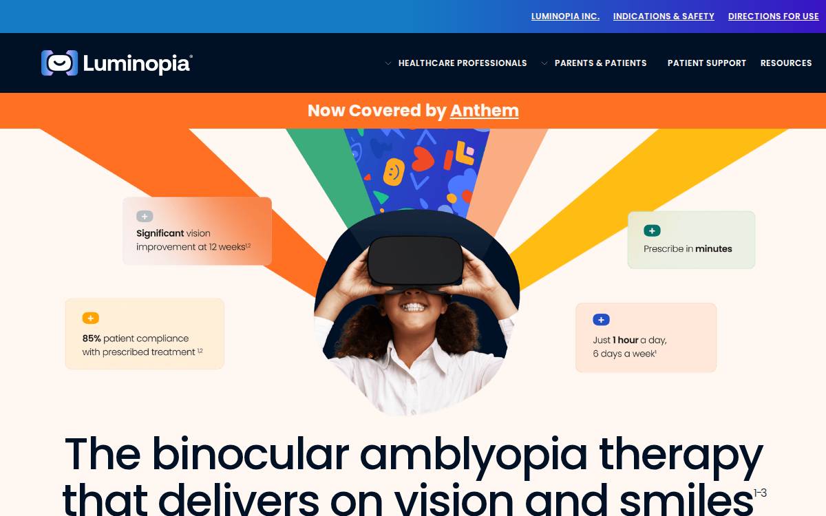 Luminopia website preview