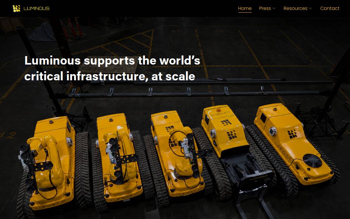 Luminous Robotics, Inc. website preview