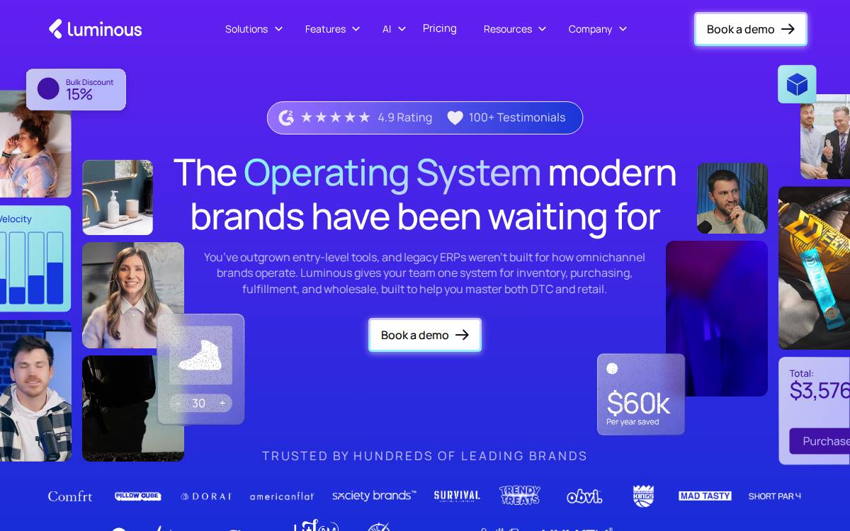 Luminous website preview