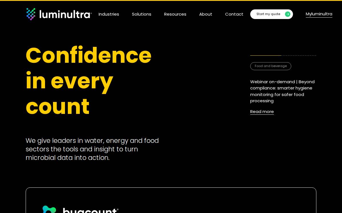 LuminUltra Technologies Ltd. website preview