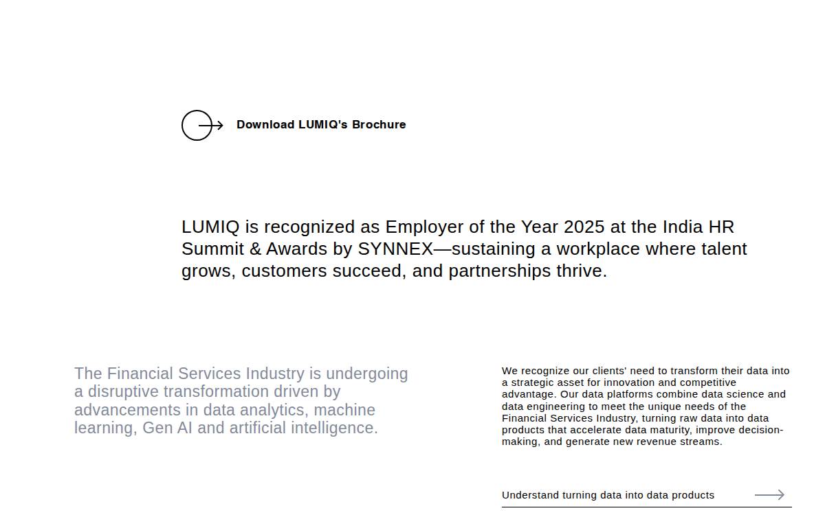 Lumiq website preview