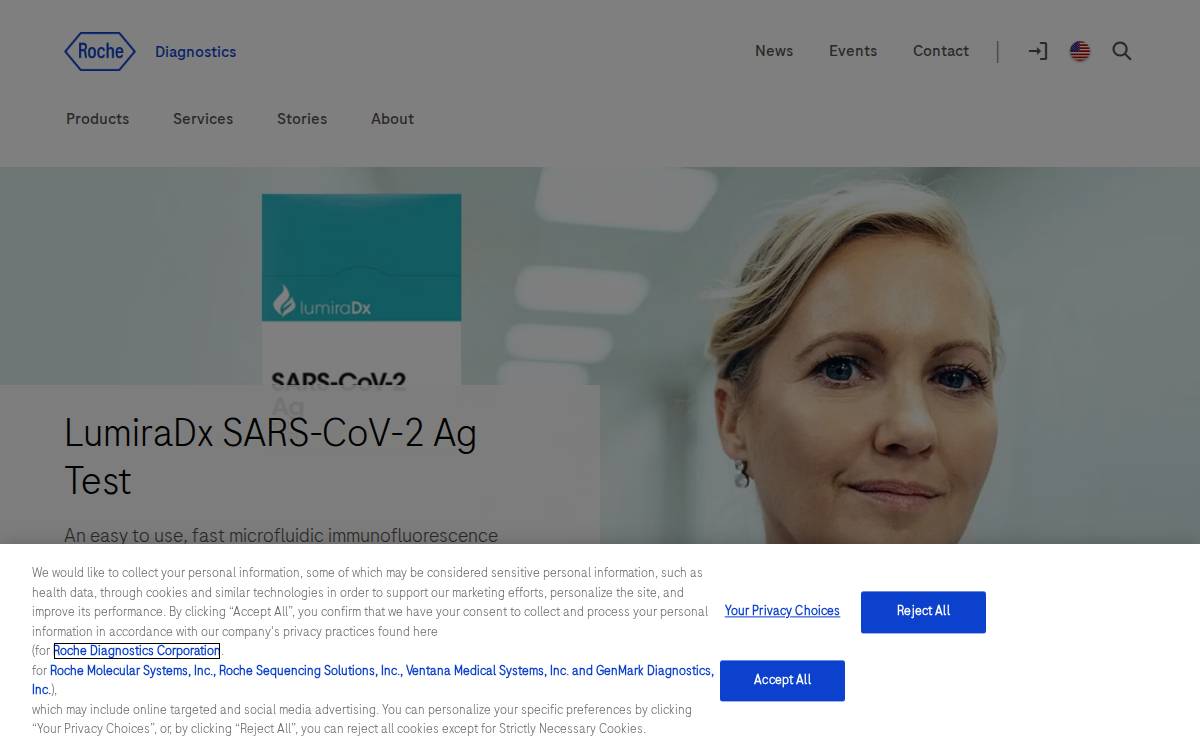 Lumiradx website preview