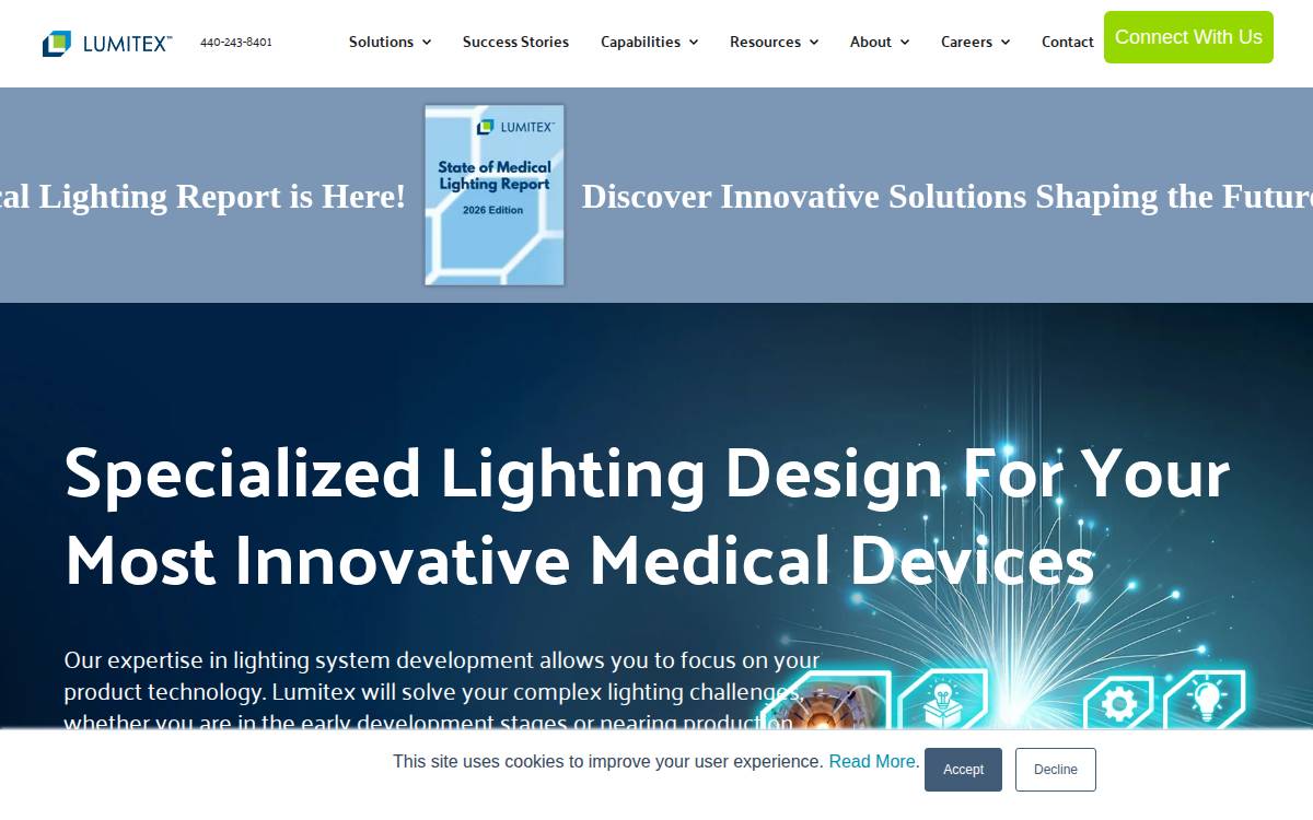 Lumitex, Inc. website preview