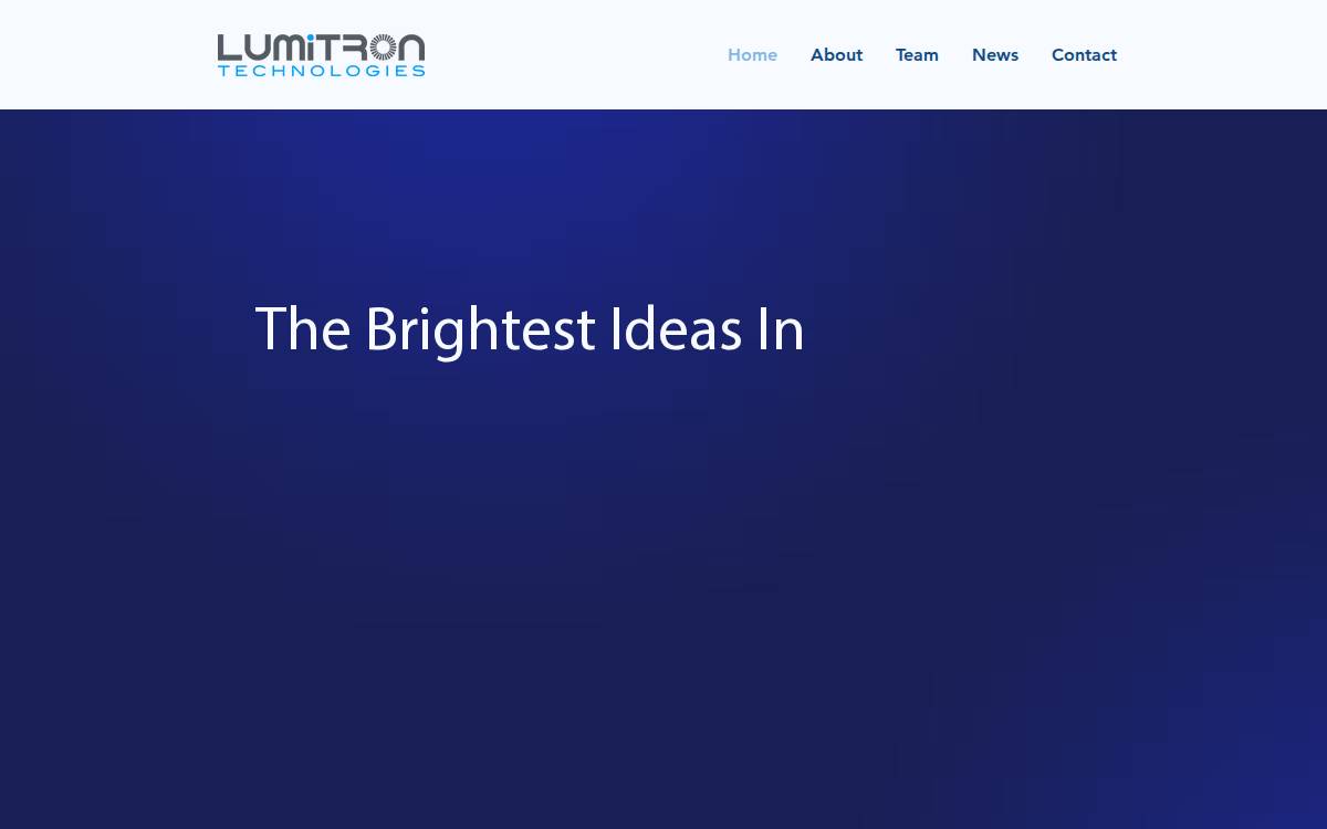 Lumitron website preview