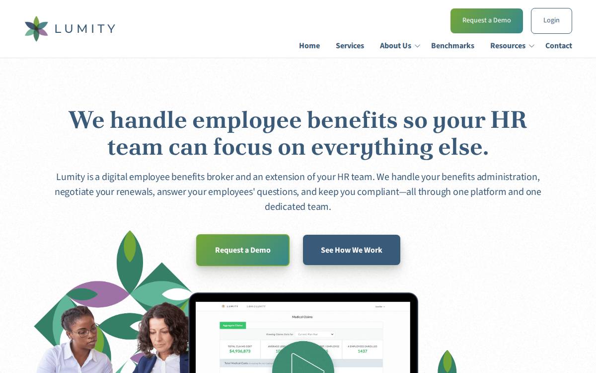 Lumity website preview