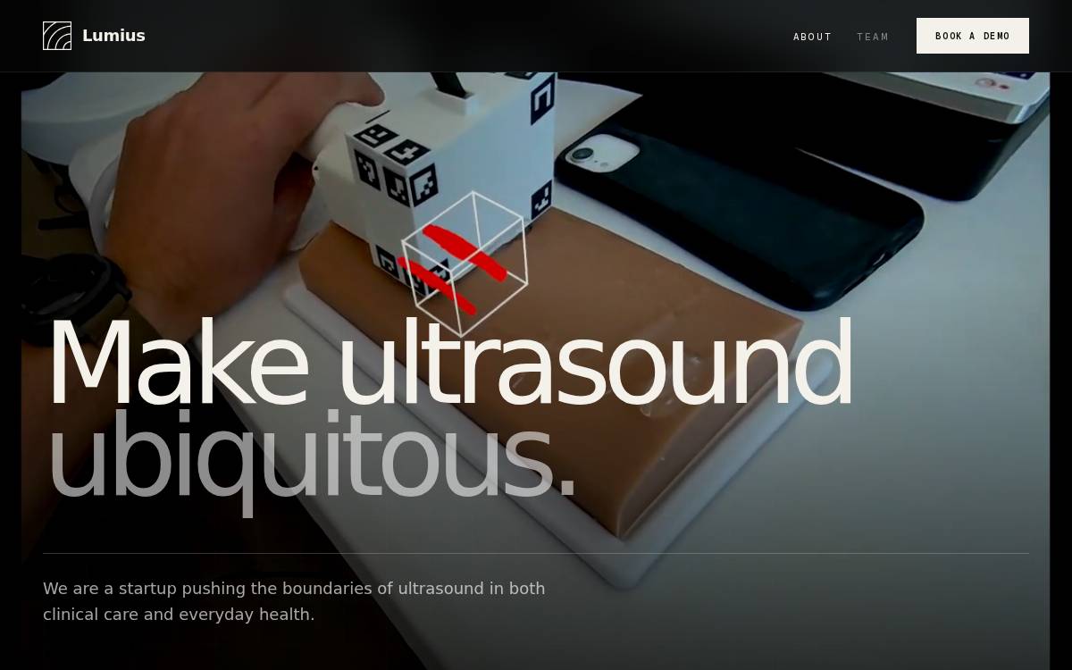 Lumius website preview